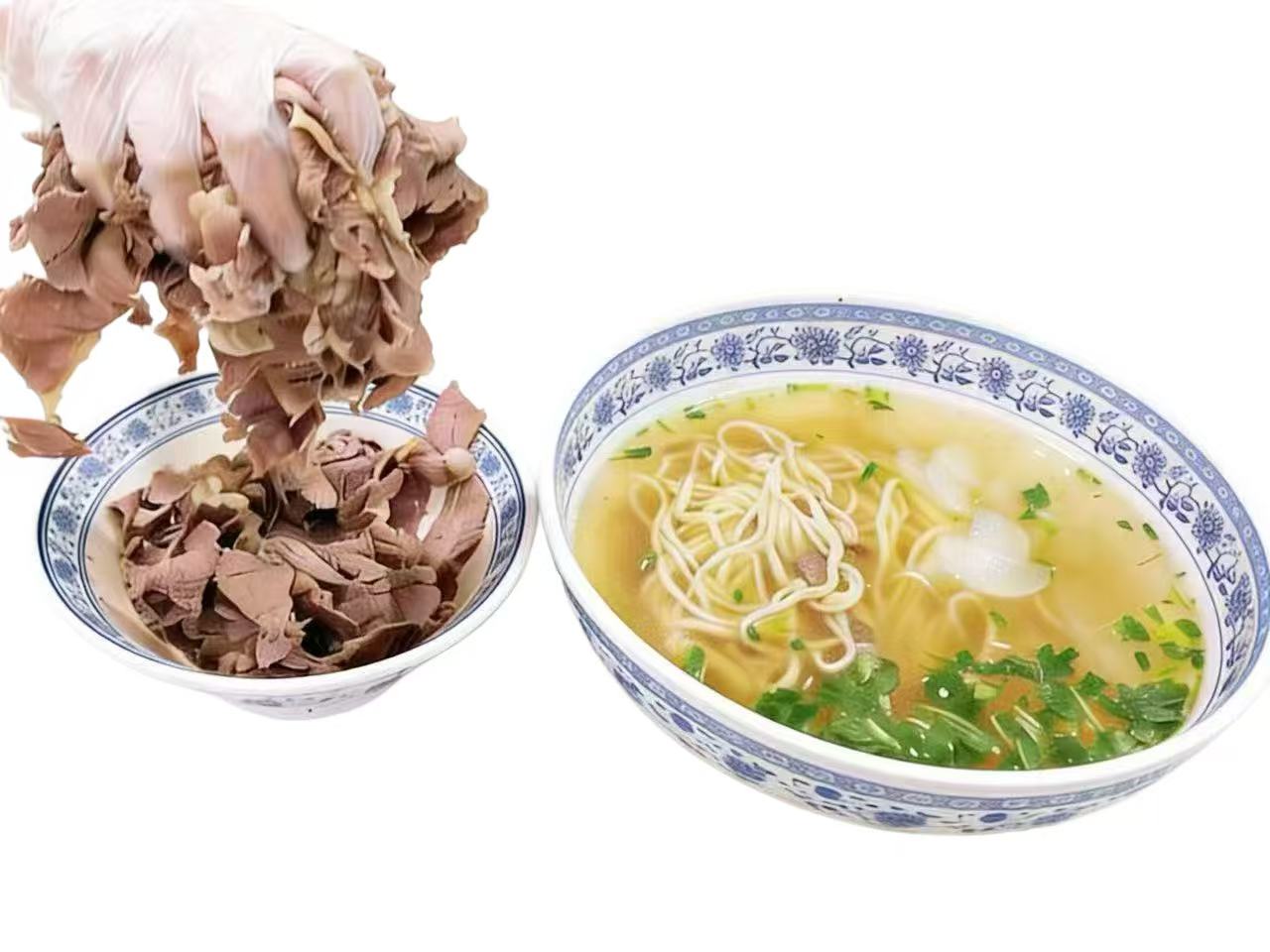 越洋超大碗牛肉面 · 手抓牛肉 · 手工拉面